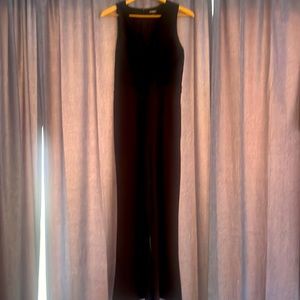 Long black jumpsuit with lace